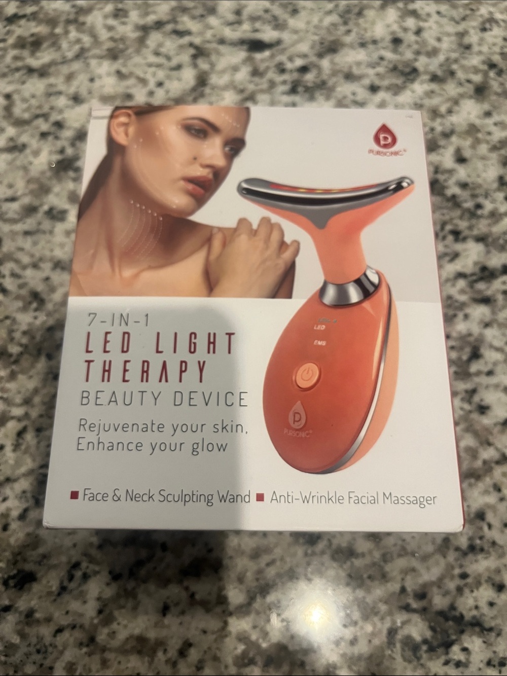 7-in-1 LED Light Therapy Beauty Device — Coral